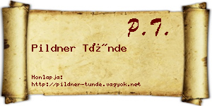 Pildner Tünde névjegykártya